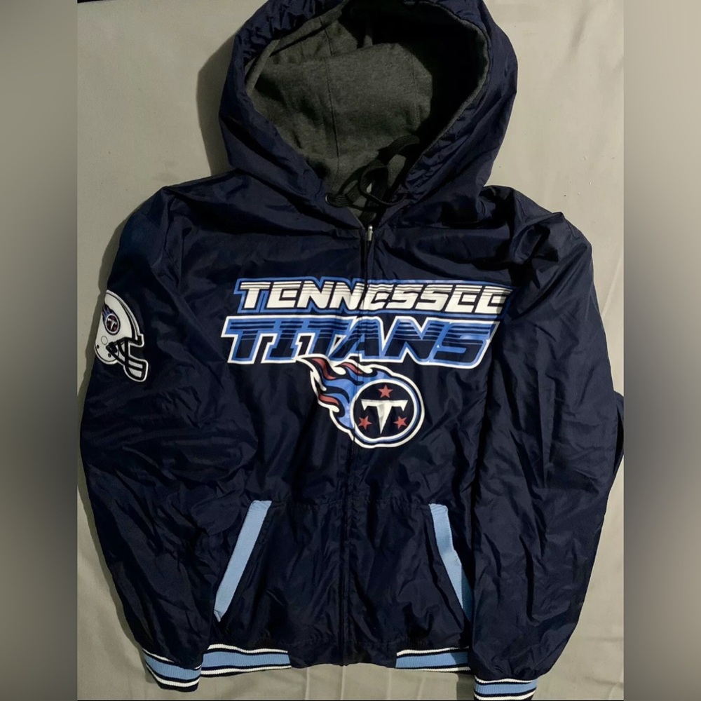 GIII Carl Banks NFL Tennessee Titans Full Zip Reversible Hoodie Jacket 3XL